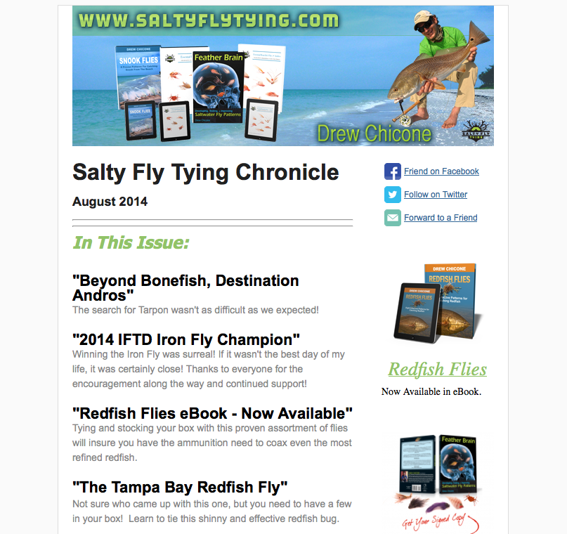 August 2014 Salty Fly Tying Chronicle