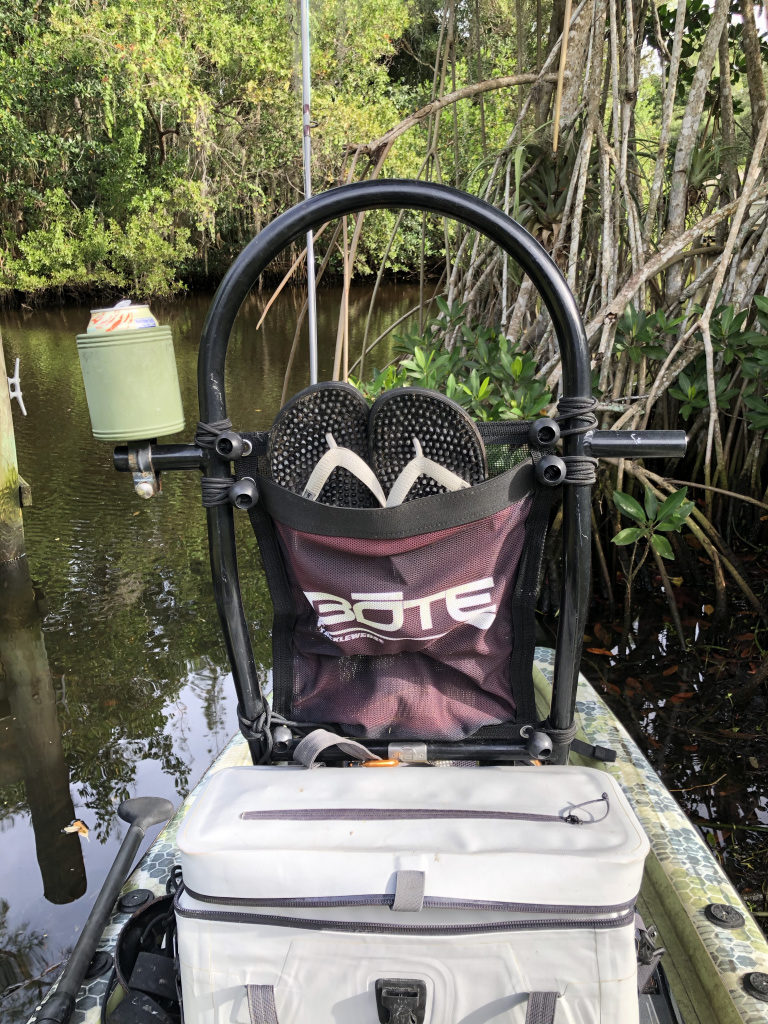 Tackle Rack on the SUP